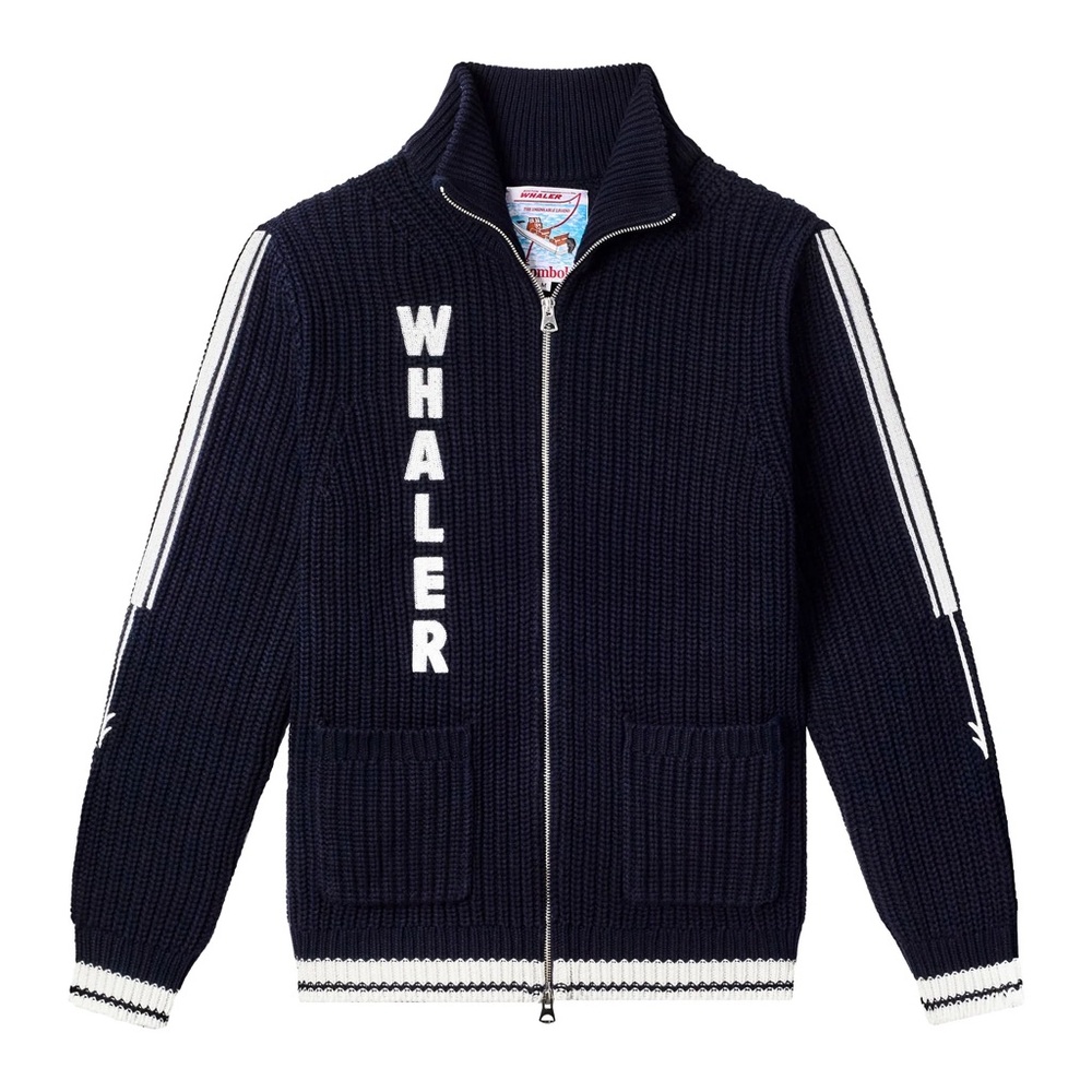 Tombolo Boston Whaler Cardigan Navy Blue